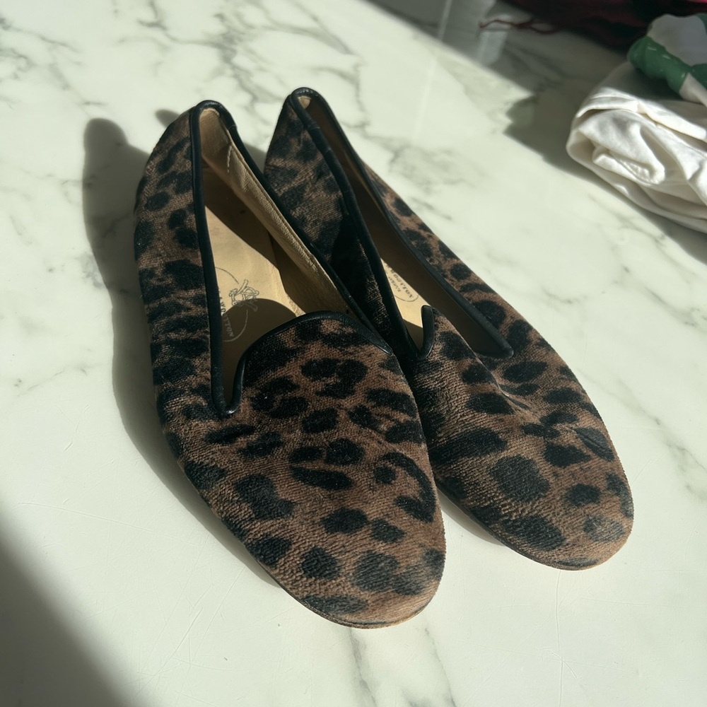 Stubbs & Wootton Animal Print Loafers